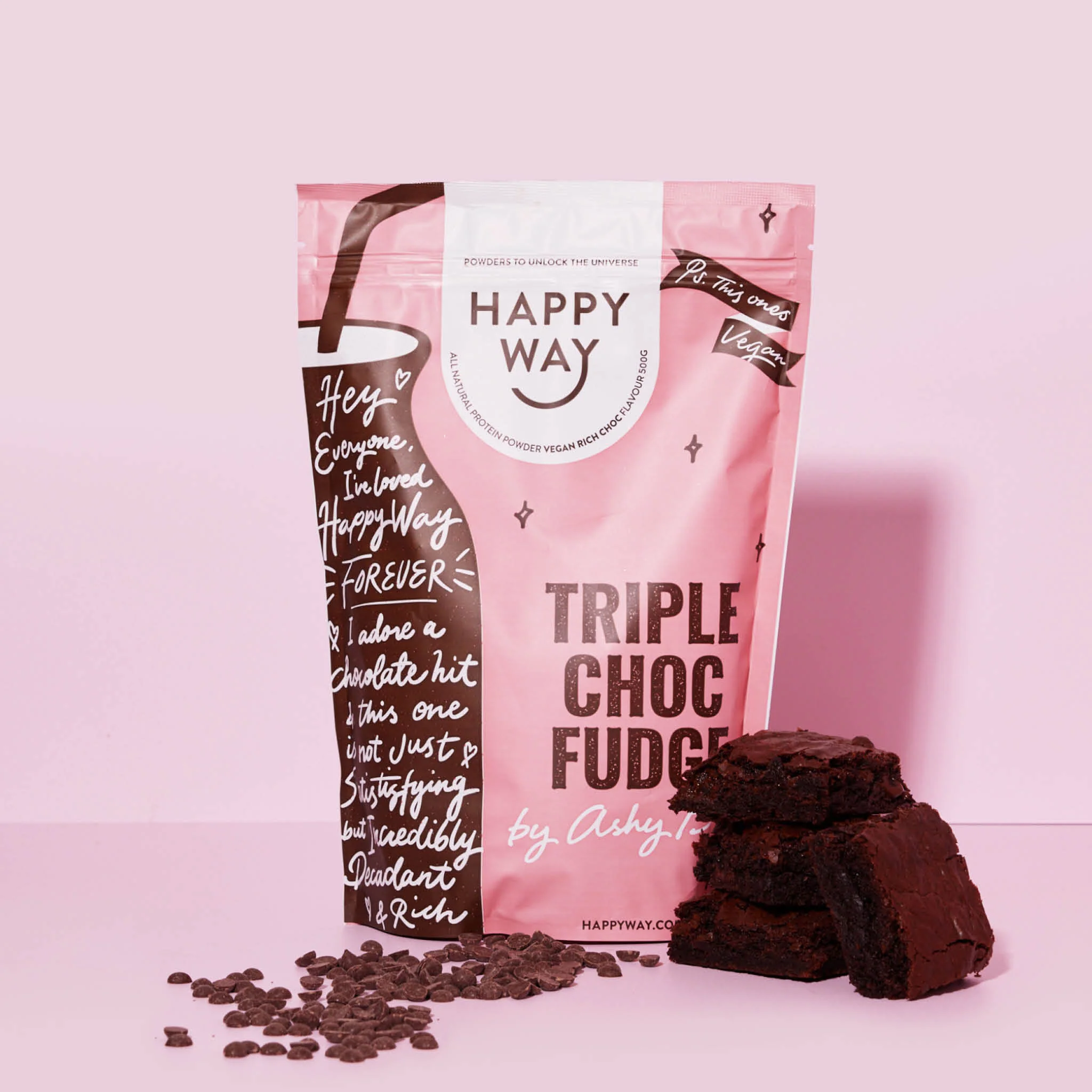 Ashy Bines Triple Choc Fudge Vegan Protein Powder 500g - Image 6