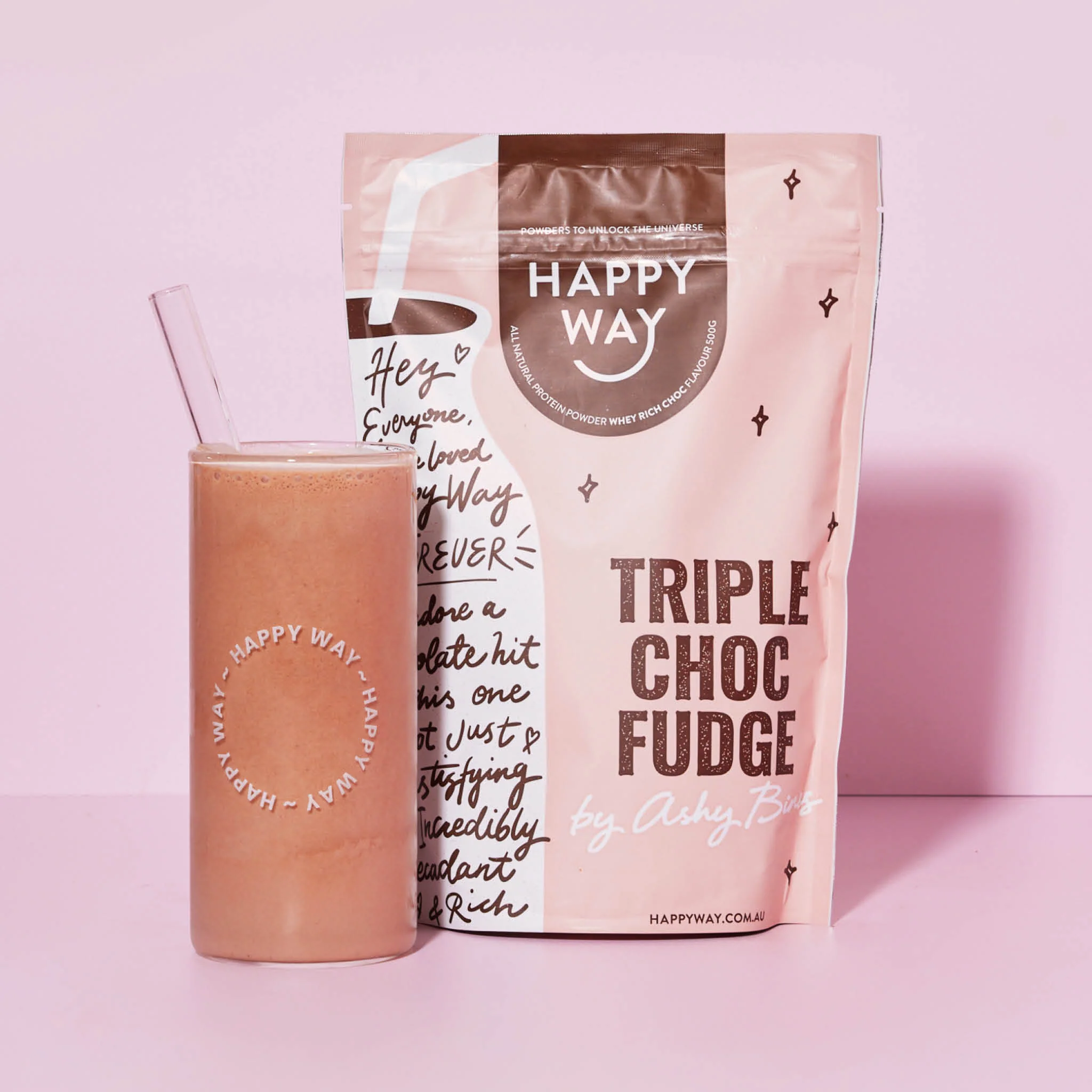 Ashy Bines Triple Choc Fudge Whey Protein Powder 500g - Image 6