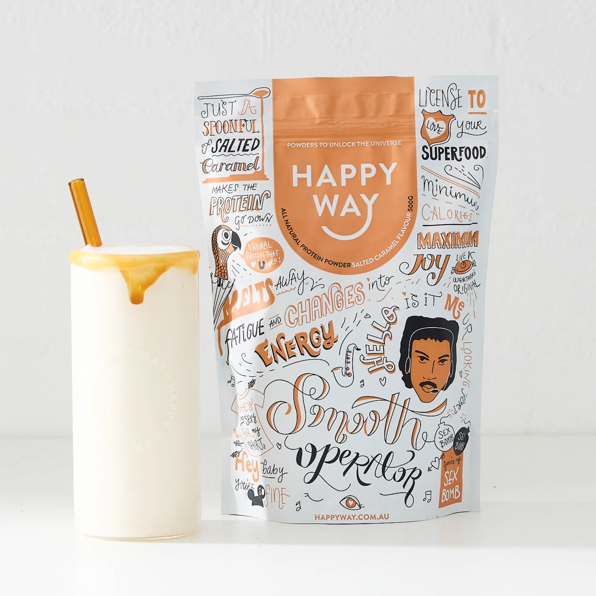 Smooth Operator Salted Caramel Whey Protein Powder 500g - Image 3