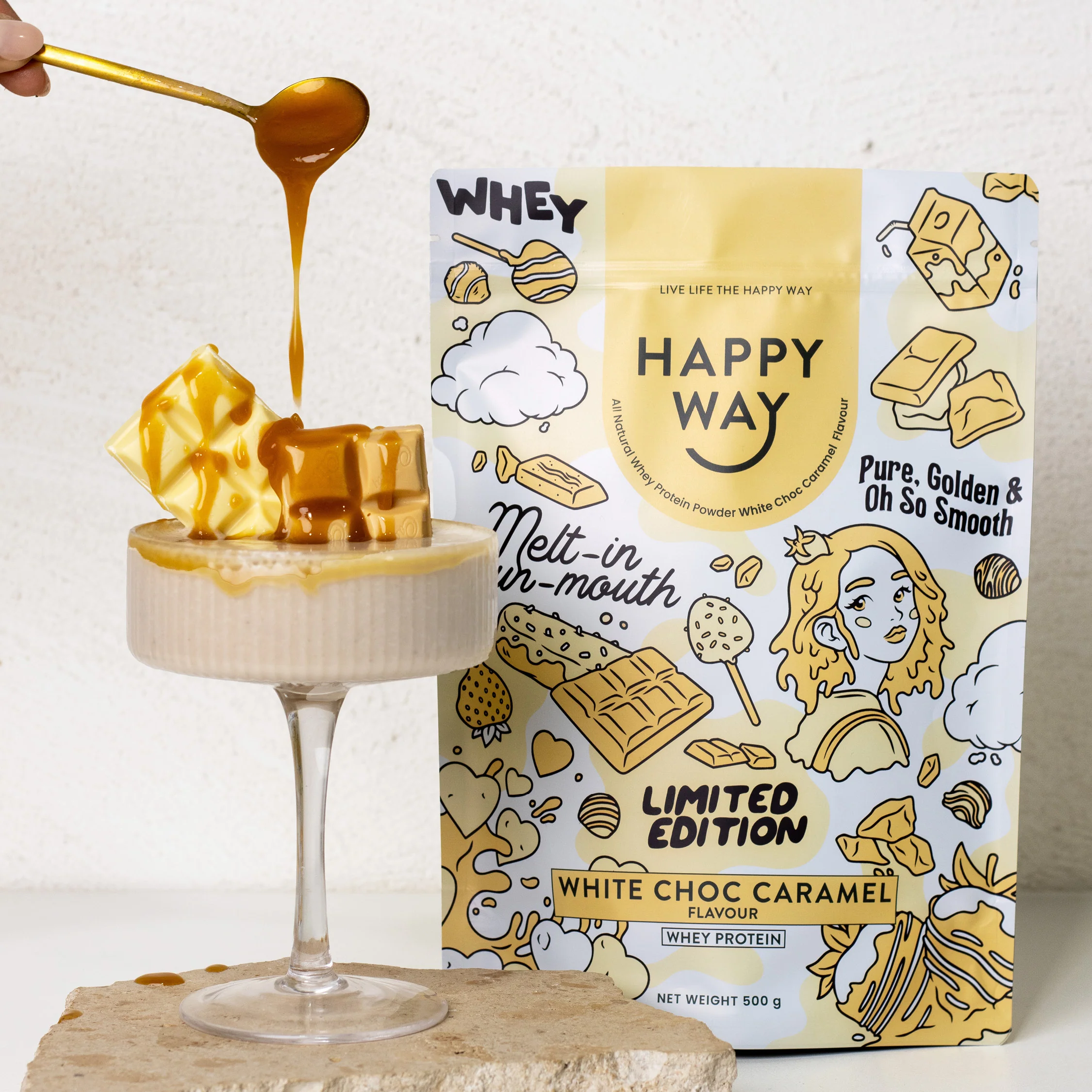 White Chocolate Caramel Whey Protein Powder 500g - Image 4