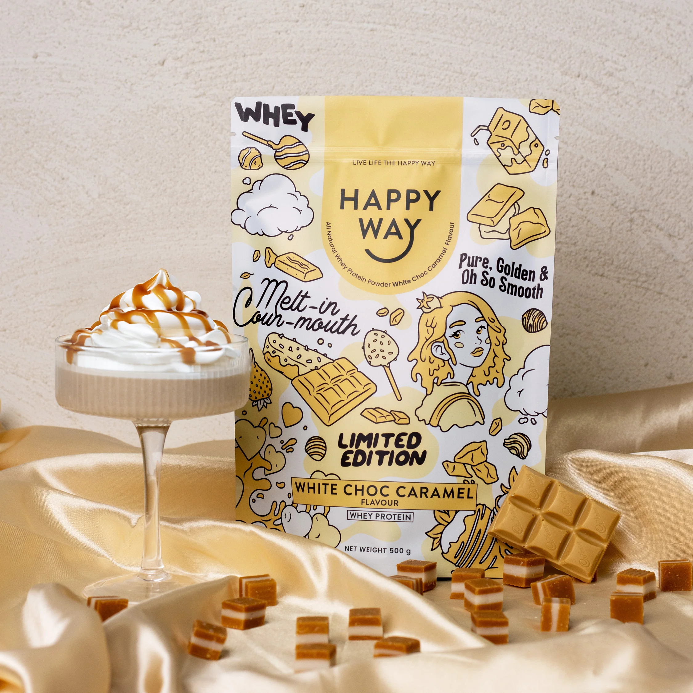 White Chocolate Caramel Whey Protein Powder 500g - Image 5